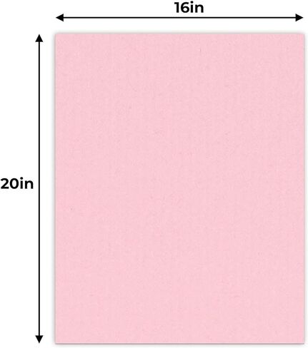 CountryArtHouse Soft Pink Acid Free 16x20 Backing Board - Uncut Photo Mat Board - 1 Sheet in Kuwait