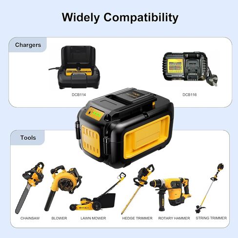 1 Pack 7.5Ah Lithium-ion Replacement for ‎Dewalt 40V Battery DCB404 DCB406 DCB407 DCB114，Compatible with All 40V MAX Tools in Saudi Arabia