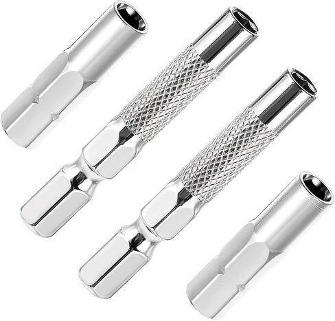 4 Pcs Drill Bit Adapter, 1/4 to 4mm Bit Adapter, Hex to 1/4 Drive Adapter, Magnetic Drill Adapter for Sockets and Precision Bits Set Screwdriver Converter in Saudi Arabia