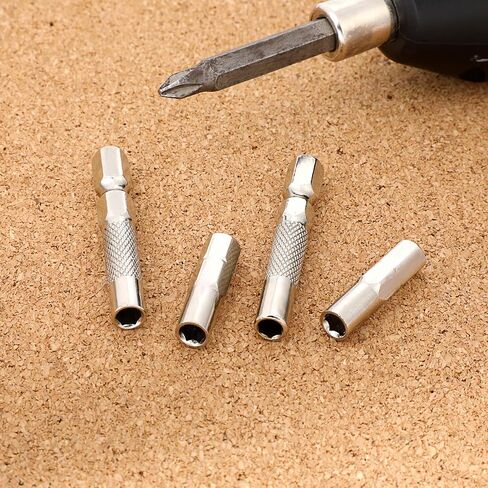 4 Pcs Drill Bit Adapter, 1/4 to 4mm Bit Adapter, Hex to 1/4 Drive Adapter, Magnetic Drill Adapter for Sockets and Precision Bits Set Screwdriver Converter in Saudi Arabia