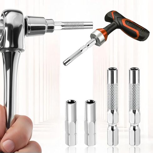 4 Pcs Drill Bit Adapter, 1/4 to 4mm Bit Adapter, Hex to 1/4 Drive Adapter, Magnetic Drill Adapter for Sockets and Precision Bits Set Screwdriver Converter in Saudi Arabia