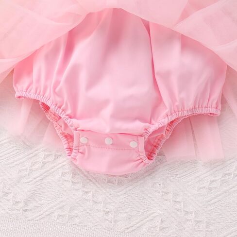 Odasdo Baby Girls 1st 2nd Chake Cake Smash Outfit Smocked Bowknot Tulle Tutu Princess Romper Dress in Saudi Arabia