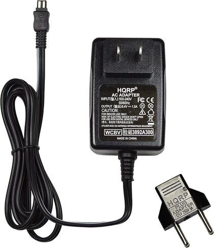 HQRP AC Adapter Charger Replacement Compatible with Sony FDR-AXP55 FDR-AX53 FDR-AX40 FDR-AX33 FDR-AX30 DCR-SX41E DCR-SX41EK DCR-SX33EK DEV-3 DEV-5 Camcorder, Desk in Saudi Arabia