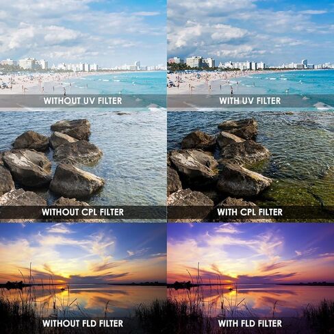 for FUJIFILM XF 16-80 f4 R OIS WR/for FUJIFILM XF 10-24mm f4 R OIS WR,72MM Multi-Coated Lens Filter Kit UV/FLD/CPL (72MM) in Kuwait