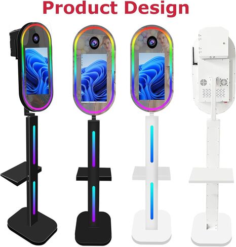 كشك الصور مع الطابعة والكاميرا ، كشك الصور المرآة 15.6 بوصة شاشة اللمس المحمولة آلة sholice machine RGB شرائح الصور لأحداث الحفل in Kuwait