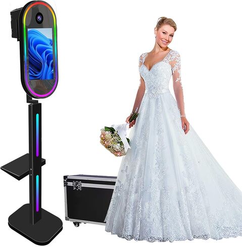 كشك الصور مع الطابعة والكاميرا ، كشك الصور المرآة 15.6 بوصة شاشة اللمس المحمولة آلة sholice machine RGB شرائح الصور لأحداث الحفل in Kuwait