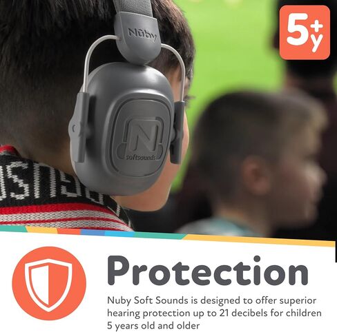 Nuby Soft Sounds أصوات ضوضاء ضوضاء مع حالة سفر - حماية السمع للأطفال والمراهقين - العصابة القابلة للتعديل - حشوة ناعمة فائقة - البط البركانية in Saudi Arabia