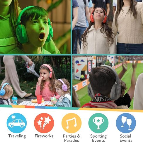 Nuby Soft Sounds أصوات ضوضاء ضوضاء مع حالة سفر - حماية السمع للأطفال والمراهقين - العصابة القابلة للتعديل - حشوة ناعمة فائقة - البط البركانية in Saudi Arabia