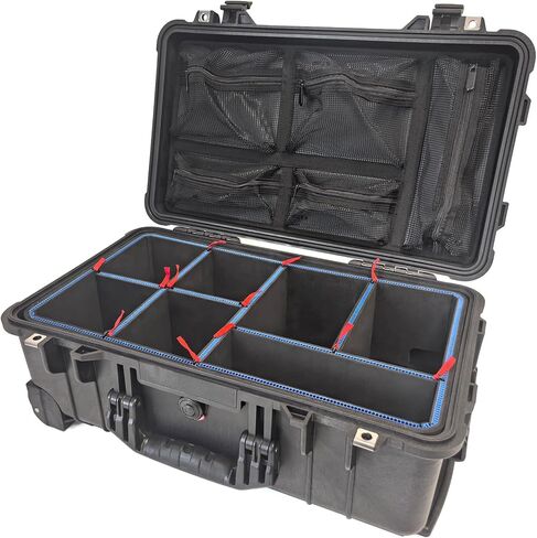 ترقية نظام مقسم DIY لحالة Pelican 1510 ، منظم قابل للتخصيص مع علامات تبويب U-Clips و Red سحب ، إدراج آمنة من الرغوة للأدوات ، الكاميرا ، العتاد الطبي ، التكتيكي (غير متضمن) in Kuwait