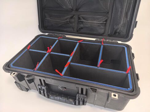 ترقية نظام مقسم DIY لحالة Pelican 1510 ، منظم قابل للتخصيص مع علامات تبويب U-Clips و Red سحب ، إدراج آمنة من الرغوة للأدوات ، الكاميرا ، العتاد الطبي ، التكتيكي (غير متضمن) in Kuwait