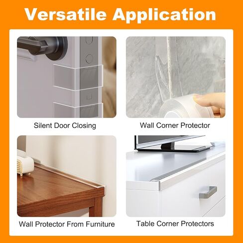 2.6 in x 9.84 FT,Clear Soft Corner Protectors for Furniture Strip,Sharp Edge & Table Bumper,Window Edge,Wall Protector, Soft Corner Guards Safe for Proof,Table Corner Protectors in Family in Saudi Arabia