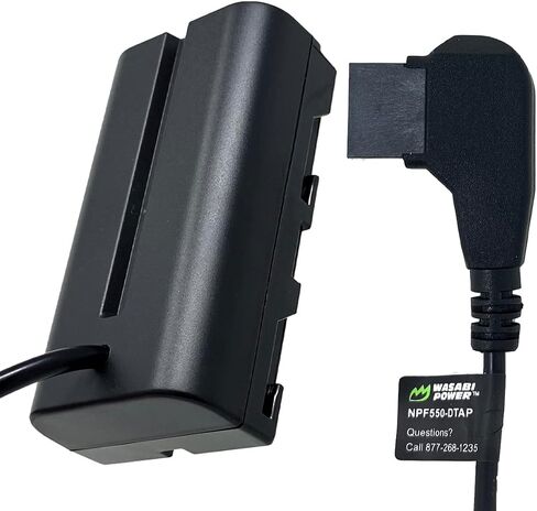 Wasabi Power DCC-NPF550 Dummy Battery DC Connoft مع إدخال D-TAP لـ Sony NP-F330 ، F530 ، F550 ، L Series in Saudi Arabia