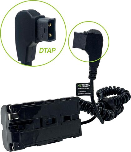 Wasabi Power DCC-NPF550 Dummy Battery DC Connoft مع إدخال D-TAP لـ Sony NP-F330 ، F530 ، F550 ، L Series in Saudi Arabia