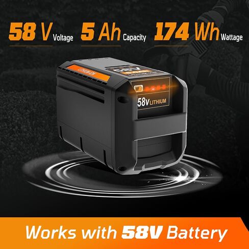 استبدال بطارية Echo 58V 5.0AH CBP-58V20 ، CBP-58V40 ، متوافق مع جميع أدوات البستنة من صدى 58V الأدوات (ليس من أجل جزازة العشب CLM-58V4AH CLM-58VBT) in Saudi Arabia