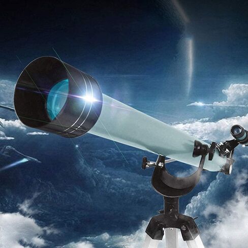 2021 تم تحديث تلسكوب الانكسار بالتلسكوب الفلكي المحمول للأطفال ومبتدئين في علم الفلك مع حامل الهاتف ثلاثي القوائم خفيفة الوزن وحمل حقيبة مثالية للأطفال التعليمية والهدية in Saudi Arabia