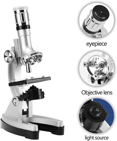 Children Telescope + Microscope Astronomical Telescope Student Education Microscope with 2 Eyepieces+3X Barlow Lens+Tripod Great Astronomy Gift for Beginner Friends Family in Saudi Arabia