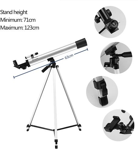 Children Telescope + Microscope Astronomical Telescope Student Education Microscope with 2 Eyepieces+3X Barlow Lens+Tripod Great Astronomy Gift for Beginner Friends Family in Saudi Arabia