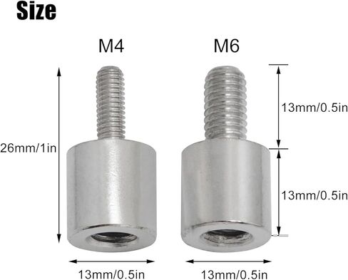 2pcs محول المسمار 1/4 بوصة أنثى إلى m6 ذكر 1/4 بوصة أنثى إلى m4 ذكر محول ترايبود ترايب كاميرا التثبيت من الذكور in Saudi Arabia