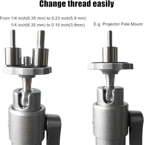2pcs محول المسمار 1/4 بوصة أنثى إلى m6 ذكر 1/4 بوصة أنثى إلى m4 ذكر محول ترايبود ترايب كاميرا التثبيت من الذكور in Saudi Arabia
