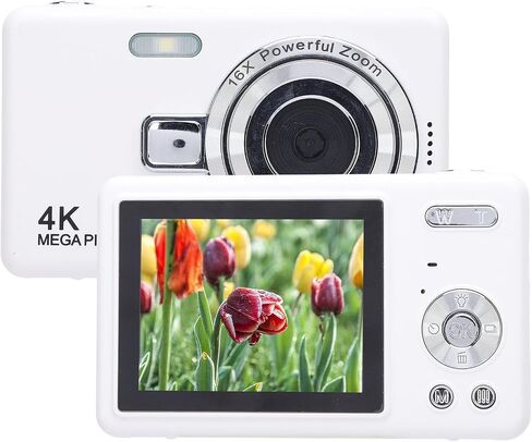كاميرا رقمية 4K ، كاميرا Vlogging 50 ميجابكسل للتصوير الفوتوغرافي ، تكبير 16x ، نقطة رجعية ، واطلاق النار على الكاميرا الرقمية ، وشاشة عالية الدقة 2.4 بوصة ، ودعم ما يصل إلى 64 جم ، ومضاد للهز (32 جيجابايت) in Saudi Arabia