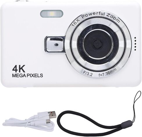 كاميرا رقمية 4K ، كاميرا Vlogging 50 ميجابكسل للتصوير الفوتوغرافي ، تكبير 16x ، نقطة رجعية ، واطلاق النار على الكاميرا الرقمية ، وشاشة عالية الدقة 2.4 بوصة ، ودعم ما يصل إلى 64 جم ، ومضاد للهز (32 جيجابايت) in Saudi Arabia