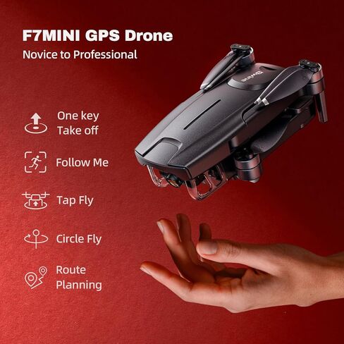 BWINE 【حفظ 117.99 دولار】 F7MINI GPS DRONE مع كاميرا 4K للمبتدئين البالغين+ B112 وحدة معرف عن بعد لتتبع GPS ، لا تفقد الطائرة بدون طيار ، الأمان المزدوج in Kuwait