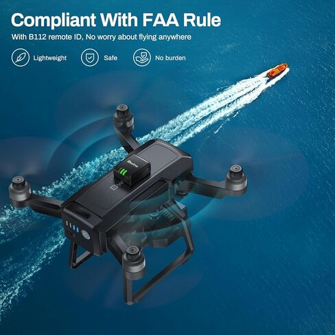 BWINE 【حفظ 117.99 دولار】 F7MINI GPS DRONE مع كاميرا 4K للمبتدئين البالغين+ B112 وحدة معرف عن بعد لتتبع GPS ، لا تفقد الطائرة بدون طيار ، الأمان المزدوج in Kuwait