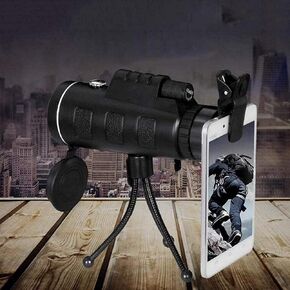 Binoculars 40X60 High Power BAK4 Prism Low NightScope Monocular Telescope Telescope with Smartphone Holder Tripod IPX7 Waterproof Eco-Friendly Materials in Saudi Arabia