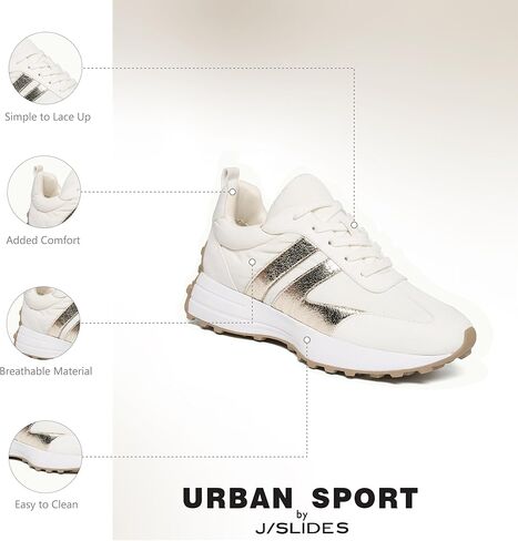 الرياضة الحضرية بواسطة J/Slides Jrdn-Jolie Women's Casual Sneaker | مريح الجري والمشي أحذية للنساء | أحذية أنيقة in Kuwait