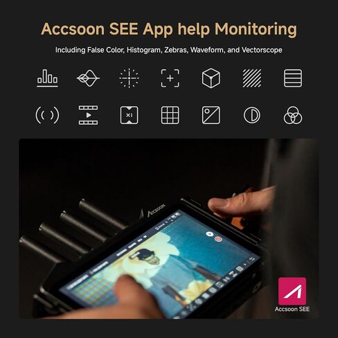 Accsoon Cineview M7 Pro Sdi HDMI Camera Field Monitor مع نظام نقل الفيديو اللاسلكي Cineview2 SDI in Saudi Arabia
