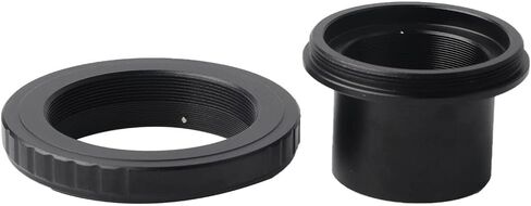 Telescope Adapter Ring T Mount SLR Camera Lens Connector Aluminum Alloy Black 1.25inch to M42 for DSLR D90 D80 D70 D60 D50 D40x D40 D800 D700 D600 D300s D300 D200 D100 D7000 in Saudi Arabia