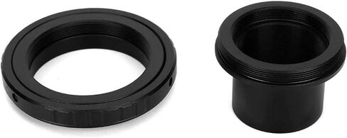 Telescope Adapter Ring T Mount SLR Camera Lens Connector Aluminum Alloy Black 1.25inch to M42 for DSLR D90 D80 D70 D60 D50 D40x D40 D800 D700 D600 D300s D300 D200 D100 D7000 in Saudi Arabia