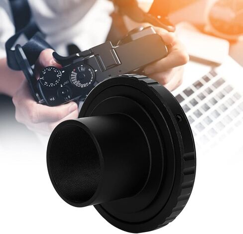 Telescope Adapter Ring T Mount SLR Camera Lens Connector Aluminum Alloy Black 1.25inch to M42 for DSLR D90 D80 D70 D60 D50 D40x D40 D800 D700 D600 D300s D300 D200 D100 D7000 in Saudi Arabia