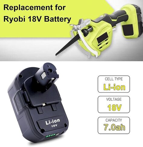 2 حزمة 7.0AH استبدال للبطارية Ryobi 18V One+ P102 P104 P105 P107 P108 P109 P122 ، متوافق مع Ryobi 18 فولت أدوات الطاقة اللاسلكية in Saudi Arabia
