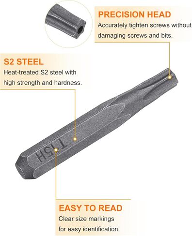 Harfington 3pcs T6H torx screwdriver بت 5/32 in Kuwait
