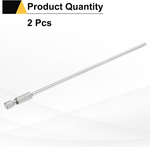 HARFINGTON 2pcs Ball End Hex Screwdriver Bit H8 (8mm) Head 1/4" Hex Shank 150mm (6") Long Magnetic S2 Steel Metric Screw Driver Drill Bit Wrench Socket Power Tool in Saudi Arabia