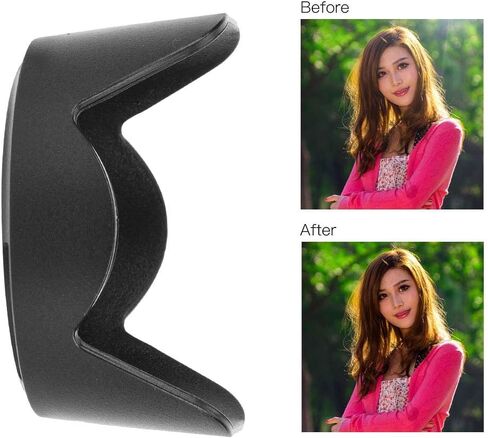 Lens Hood, Photography Accessories ABS Black Camera Accessories with Lightweight for AF P DX 18-55mm f 3.5-5.6G VR in Saudi Arabia