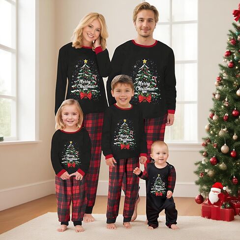 Manooby Christmas Pajamas for Family,Matching Christmas Pajamas Sets,Xmas Pjs for Women Men Dogs in Saudi Arabia