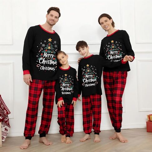 Manooby Christmas Pajamas for Family,Matching Christmas Pajamas Sets,Xmas Pjs for Women Men Dogs in Saudi Arabia