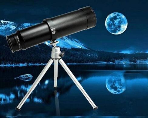Metal Monocular Telescope 10X50 High-Performance Stretch Zoom Telescope with Tripod Travel Bird Watching Astronomy Sports and Wildlife (Black) in Kuwait