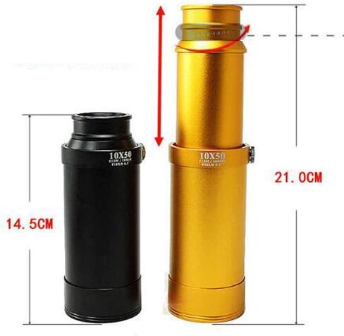 Metal Monocular Telescope 10X50 High-Performance Stretch Zoom Telescope with Tripod Travel Bird Watching Astronomy Sports and Wildlife (Black) in Kuwait