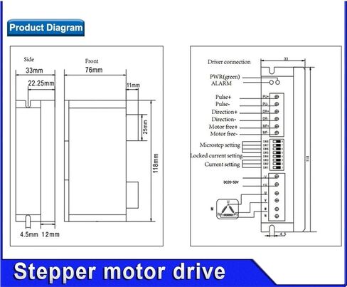 Stepper Motor Driver YKD3505M for 3 Phase 42~86mm (17~34) Stepper Motors Which Current are Below 5.7A. in Saudi Arabia