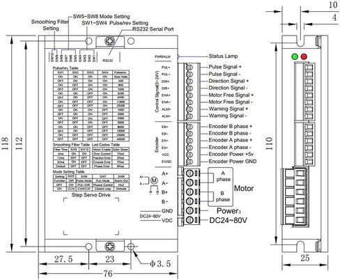 1pcs SL42D SL57D 6A DC24V 50V Digital Step-servo Driver for Computerized Numerical Control Engraver Nema23 Nema24 Closed Loop Stepper Motor(SL42D) in Saudi Arabia