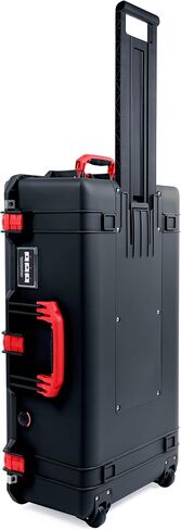 CASE CATE PELICAN أسود Pelican 1615 Air Case مع مقابض حمراء ومزالج. يأتي مع فواصل وغطاء رمادية مبطنة. in Saudi Arabia