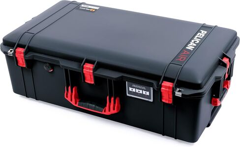 CASE CATE PELICAN أسود Pelican 1615 Air Case مع مقابض حمراء ومزالج. يأتي مع فواصل وغطاء رمادية مبطنة. in Saudi Arabia