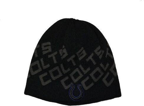 Baltimore Ravens Black Skull Cap - NFL Cuffless Knit Beanie Hat in Saudi Arabia