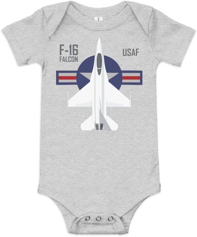 عام F-16 Falcon Fighter Jet USAF Aircraft Aircraft Aviation Aviation Aviation F16 Oneie Baby Short Sleeve One Pieve in Saudi Arabia