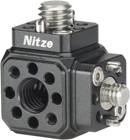 محول كاميرا مكعب كاميرا NITZE (6 جوانب) مع كاميرا عالمية مع 1/4 "ثقوب تحديد موقع ، 3/8" ، تحديد الثقوب ، محول الأحذية الباردة ، مسامير 1/4 "، 3/8" مسامير ومسامير تحديد موقع - N82B in Kuwait