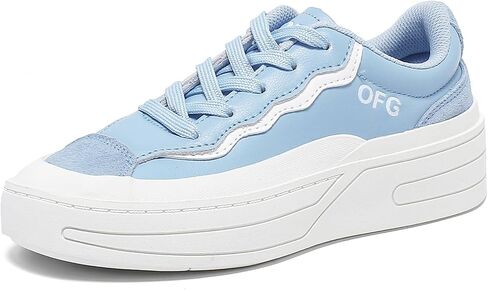 Women's Fashion Platform Sneakers-Genuine Leather Casual Walking Shoes-Non Slip Tennis Athletic Shoes in Kuwait