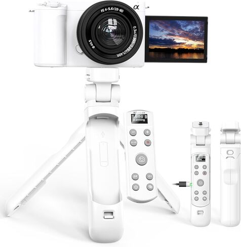 بالنسبة لـ Sony VLOG ، فإن TRIPOD SURPOD مع شاشة OLED و CAMERALE CAMERE REMOTE REMOTE-التكبير/التركيز لـ ZV-1 ، ZV-E10 ، ZV-1F ، A6100 ، A6400 ، A6700 ، A7IV ، RX100 VII ، A9 II ، A9 II ، FX3 in Saudi Arabia